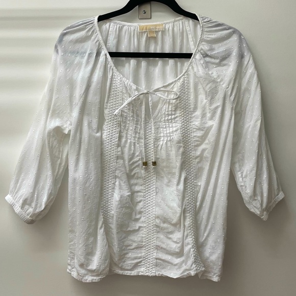 Michael Kors white top 100% cotton XS - Picture 1 of 6